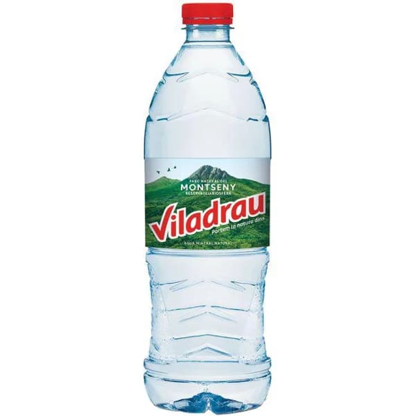 Agua mineral natural VILADRAU, botella 1 litro - 1 ud - Imagen del producto en Findit
