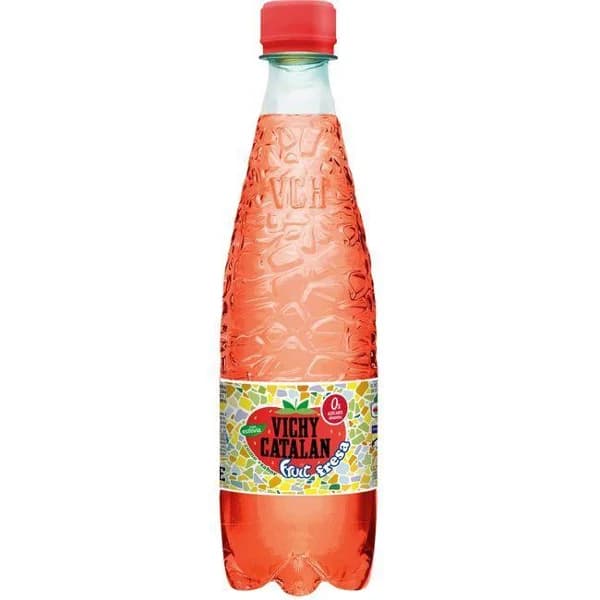 Agua con gas y zumo de fresa VICHY, botellín 50 cl - 1 ud - Imagen del producto en Findit