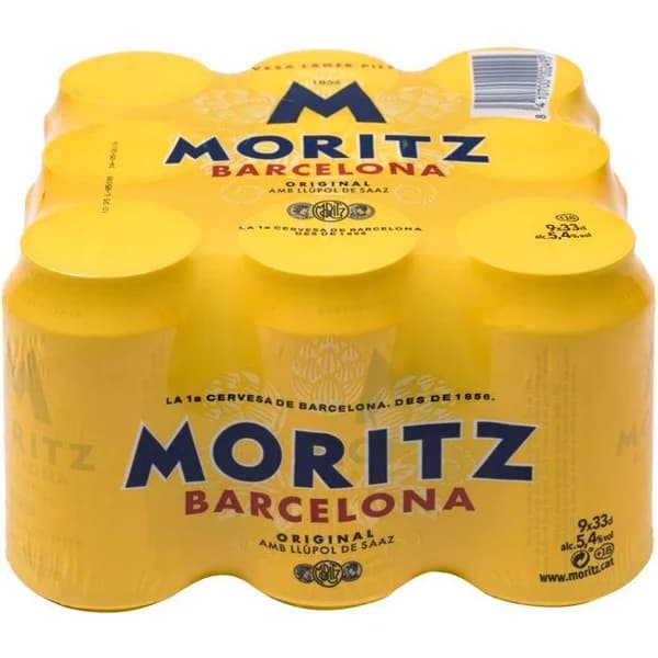 Cerveza MORITZ, lata pack 9x33 cl - 1 ud - Imagen del producto en Findit
