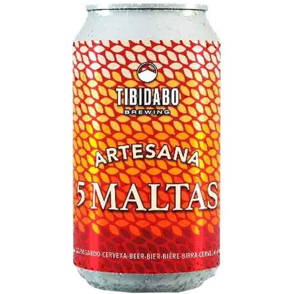 Cerveza 5 Maltas TIBIDABO, lata 33 cl - 1 ud - Imagen del producto en Findit