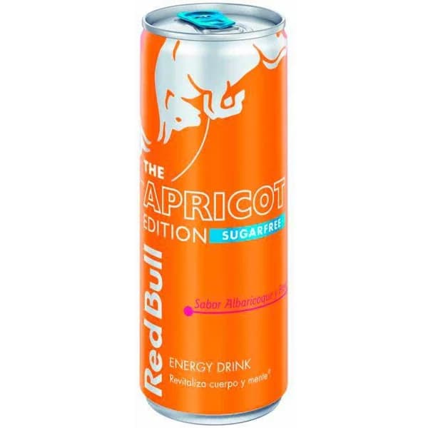 Bebida energética albaricoque-fresa RED BULL, lata 25 cl - 1 ud - Imagen del producto en Findit