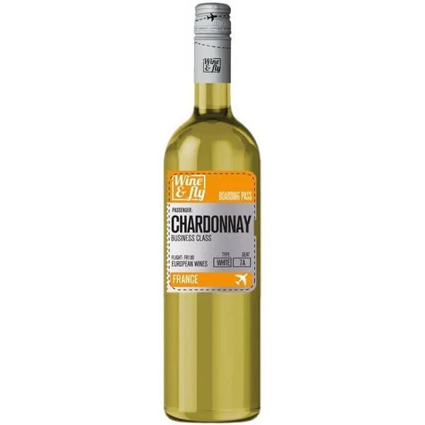 Vino Blanco Chardonay Frances WINE&FLY, botella 75 cl - 1 ud - Imagen del producto en Findit