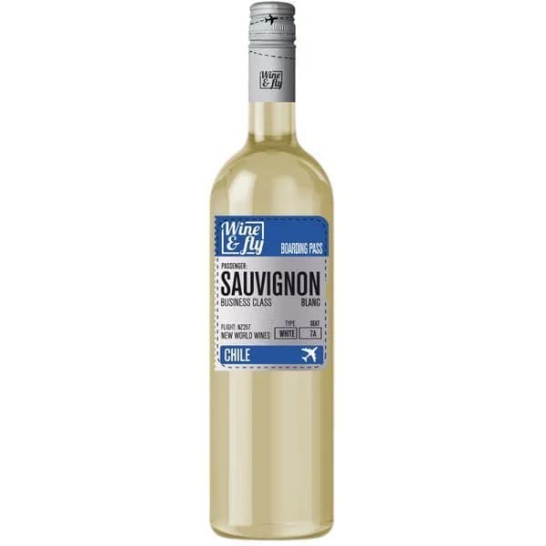Vino Blanco Sauvignon Chileno WINE&FLY, botella 75 cl - 1 ud - Imagen del producto en Findit