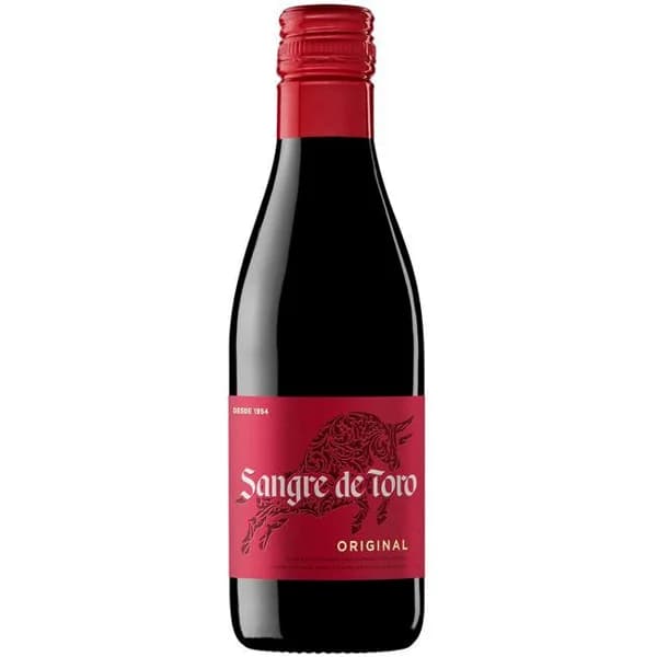 Vino Tinto D.O. Cataluña SANGRE DE TORO, botella 18,7 cl - 0.19 l - Imagen del producto en Findit