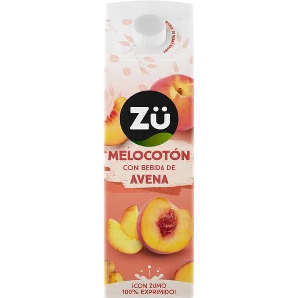 Bebida de zumo de melocotón con avena ZÜ, brik 1 litro - 1 ud - Imagen del producto en Findit