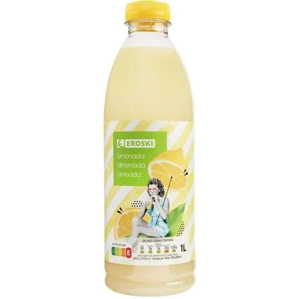 Limonada EROSKI, botella 1 litro - 1 ud - Imagen del producto en Findit