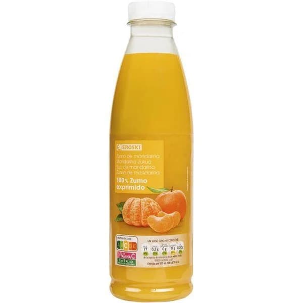 Zumo de mandarina EROSKI, botella 750 ml - 1 ud - Imagen del producto en Findit