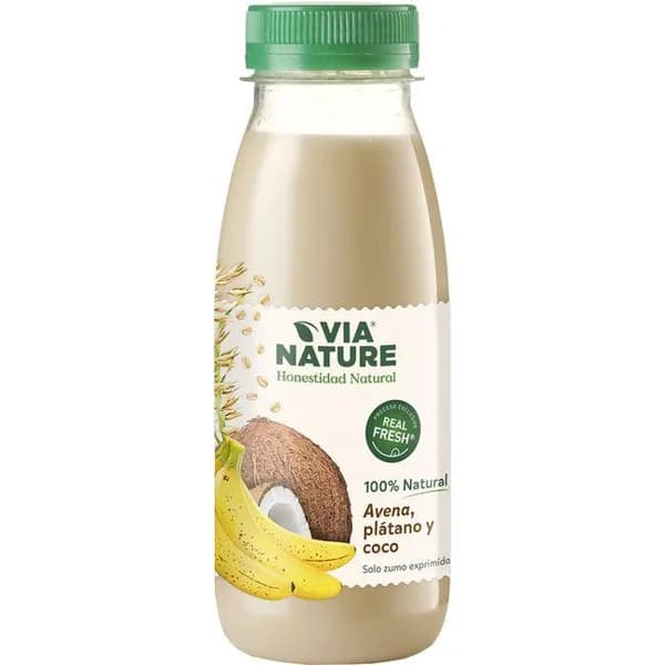 Zumo de avena-plátano-coco VIANATURE, botella 250 ml - 1 ud - Imagen del producto en Findit