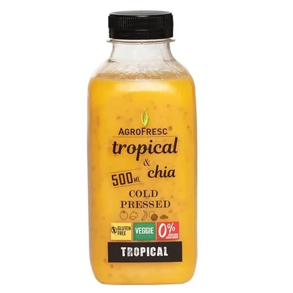 Zumo tropical chia AGROFRESC, botella 500ml - 1 ud - Imagen del producto en Findit