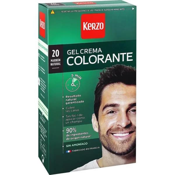 Tinte para hombre Nº20 moreno KERZO, caja 1 ud - 1 ud - Imagen del producto en Findit