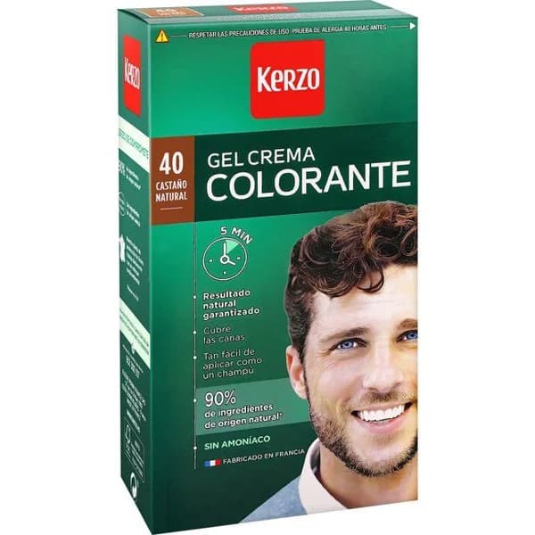 Tinte para hombre N.40 castaño KERZO, caja 1 ud - 1 ud - Imagen del producto en Findit