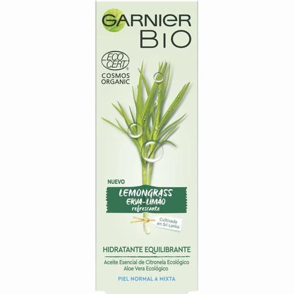 Crema hidratante de lemongrass GARNIER BIO, tubo 50 ml - 1 ud - Imagen del producto en Findit