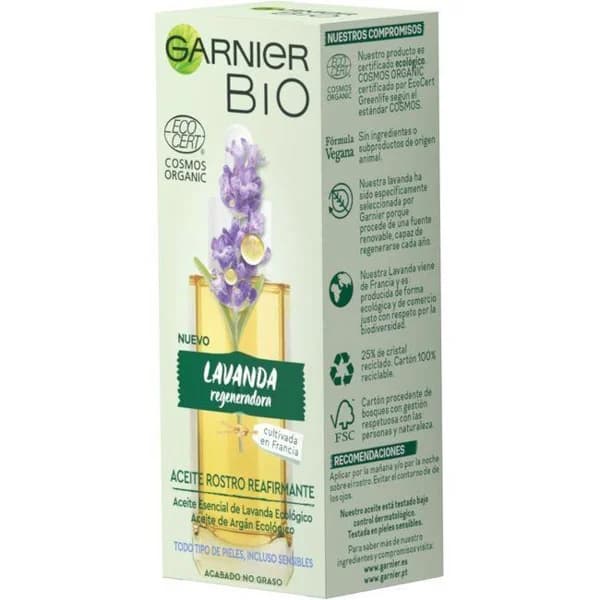 Aceite de lavanda GARNIER BIO, dosificador 30 ml - 1 ud - Imagen del producto en Findit