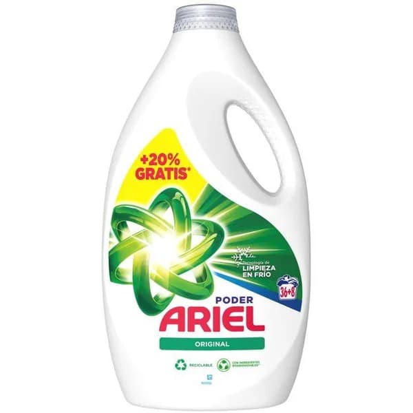 Detergente líquido Original ARIEL, garrafa 36+8 dosis - 1 ud - Imagen del producto en Findit