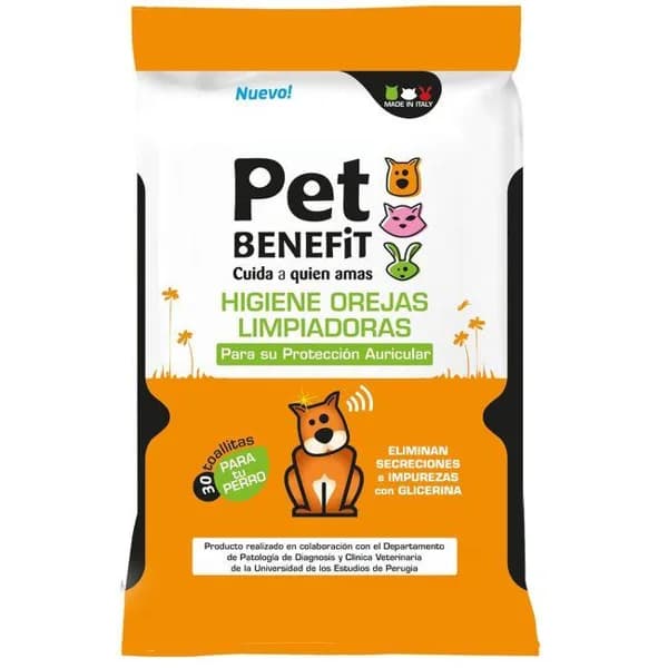 Toallitas higiene de orejas PET BENEFIT, paquete 30 uds - 1 ud - Imagen del producto en Findit
