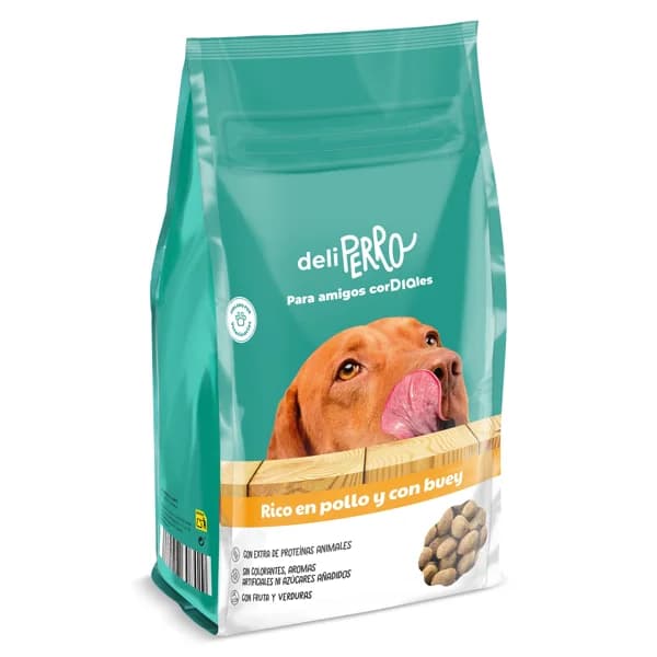 Alimento para perros con pollo y buey Deliperro de Dia bolsa 3 Kg - 3 kg - Imagen del producto en Findit