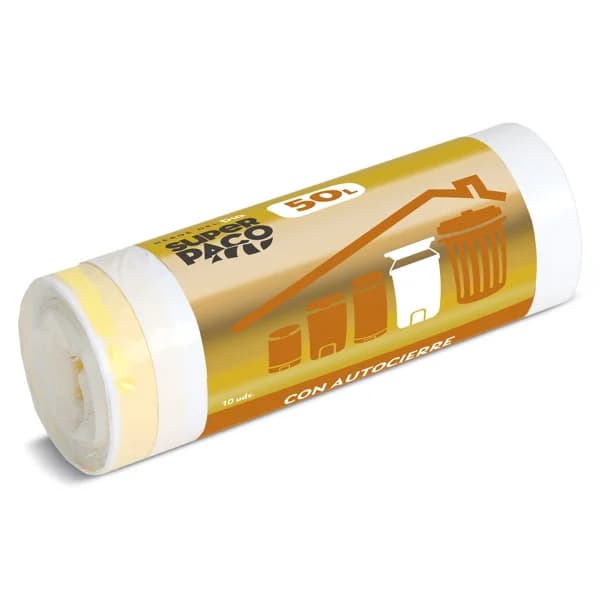Bolsa de basura con autocierre 50 lt Super Paco de Dia 10 unidades - 9.55 ud - Imagen del producto en Findit