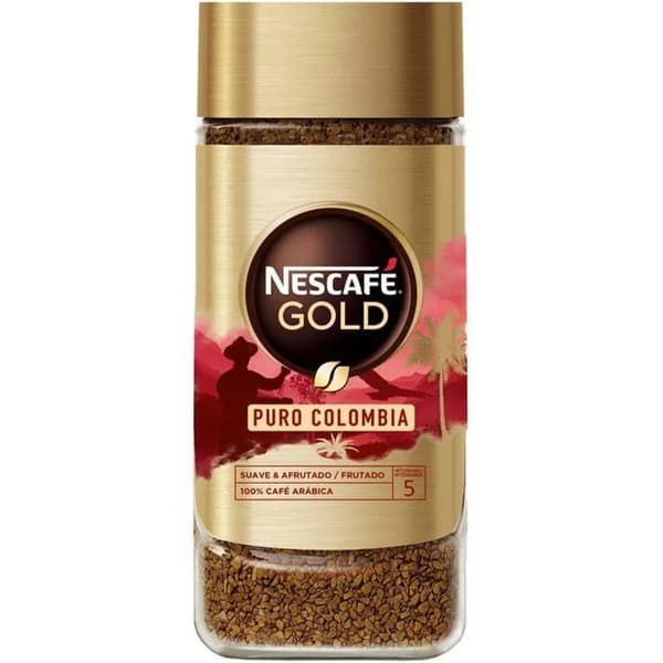 Café soluble Puro Colombia NESCAFÉ GOLD, frasco 100 g - 0.1 kg - Imagen del producto en Findit