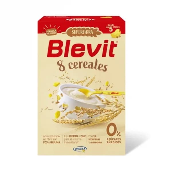 Papilla infantil desde 5 meses 8 cereales Blevit sin azúcar añadido 500 g. - 0.5 kg - Imagen del producto en Findit