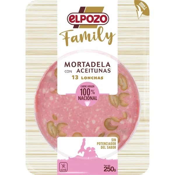 Mortadela Aceitunas Lonchas - 0.25 kg - Imagen del producto en Findit
