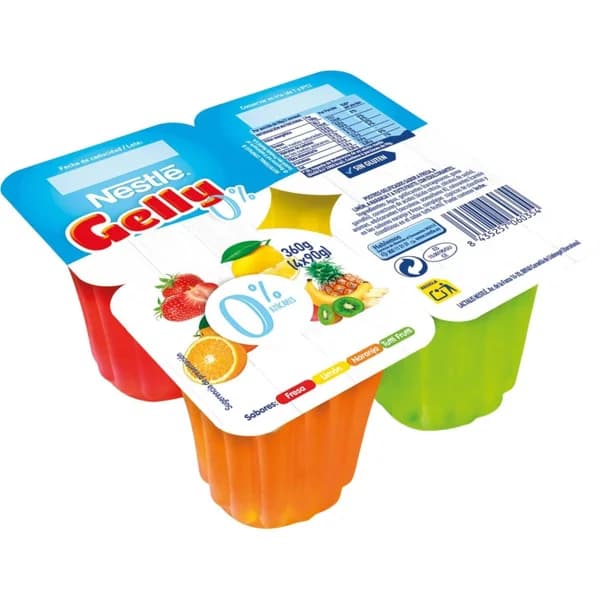 Gelly 0% sabores NESTLÉ, pack 4x90 g - 1 ud - Imagen del producto en Findit