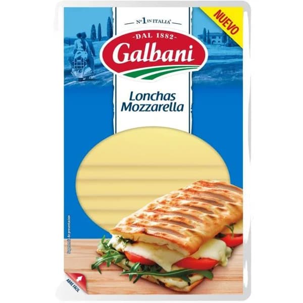 Queso Mozzarella GALBANI, lonchas, bandeja 100 g - 0.1 kg - Imagen del producto en Findit