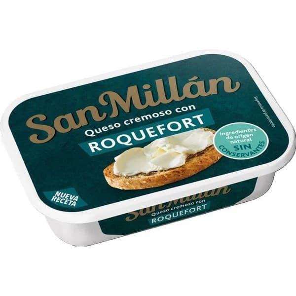 Queso blanco con Roquefort SAN MILLAN, tarrina 125 g - 1 ud - Imagen del producto en Findit