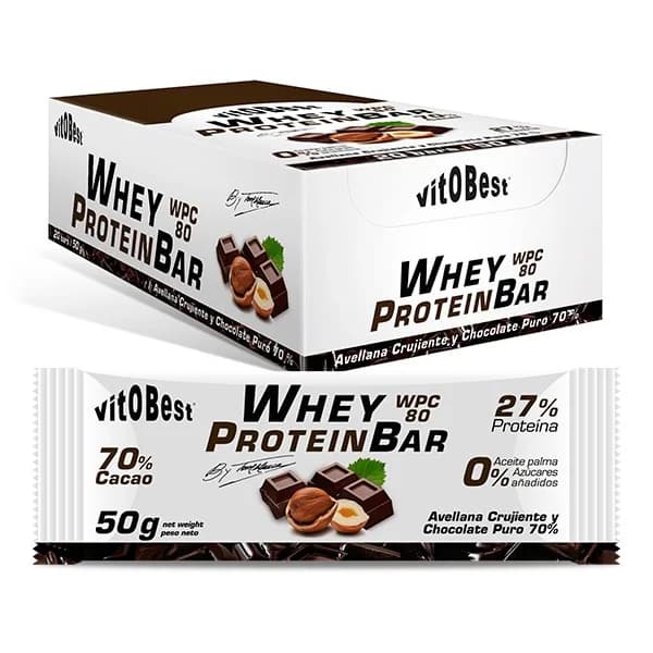 Vitobest - Whey Protein Bar (by Torreblanca) (20 uds x 50 g) - 1 kg - Imagen del producto en Findit