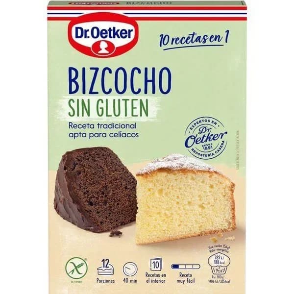Bizcocho sin gluten DR. OETKER, caja 364 g - 1 ud - Imagen del producto en Findit