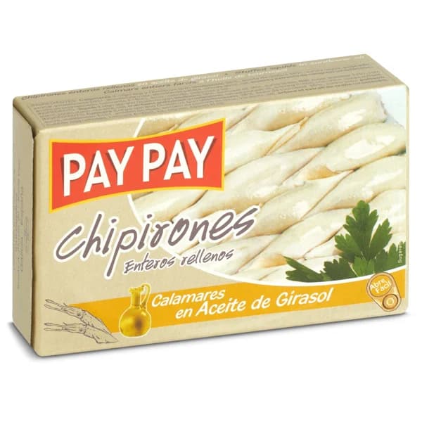 Chipirones rellenos en aceite girasol Pay pay lata 72 g - 0.07 kg - Imagen del producto en Findit