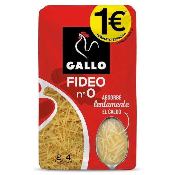 Fideo Nº0 Gallo bolsa 400 g - 0.4 kg - Imagen del producto en Findit