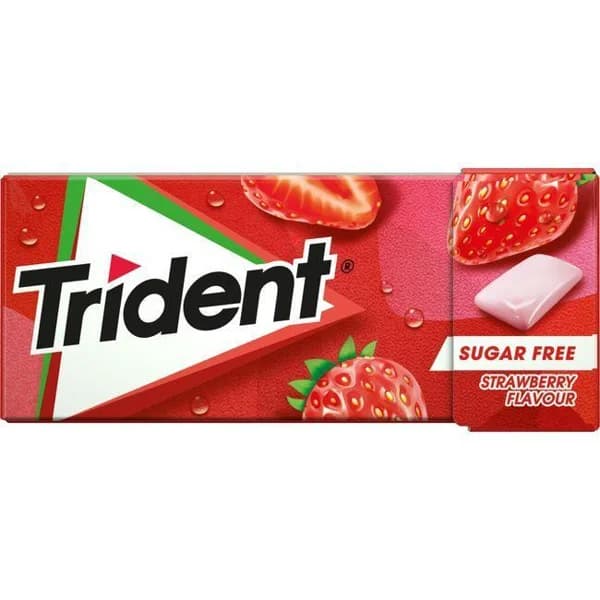 Chicle de fresa sin azúcar Lc TRIDENT, paquete 14 g - 1 ud - Imagen del producto en Findit