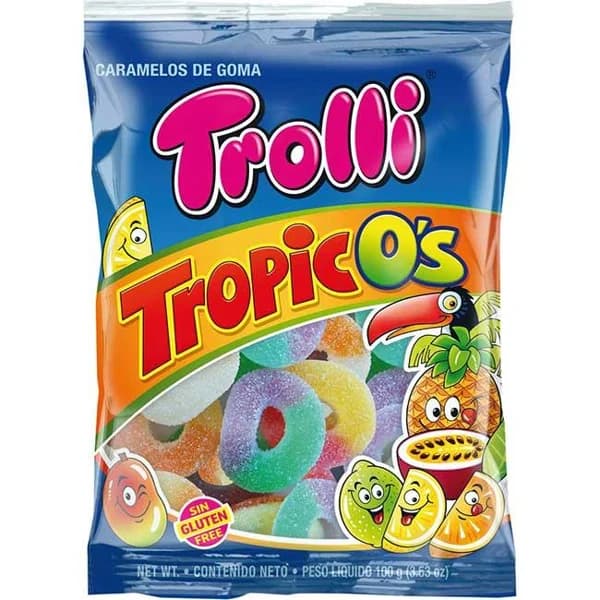 Gominolas aros pica TROLLI, bolsa 100 g - 1 ud - Imagen del producto en Findit