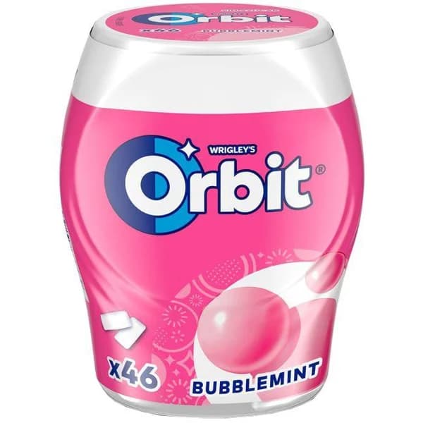Chicle de Bubblemint en gragea ORBIT, bote 64 g - 0.06 kg - Imagen del producto en Findit
