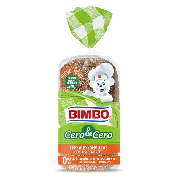 Pan de molde con cereales y semillas cero Bimbo bolsa 360 g - 1 ud - Imagen del producto en Findit
