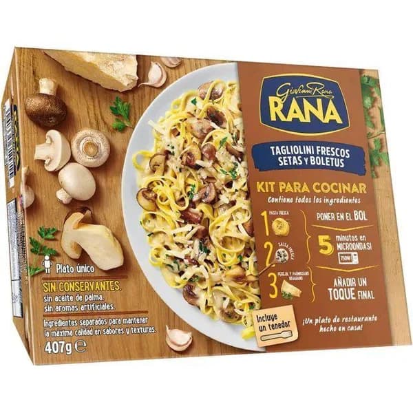 Tagliolini frescos con setas-boletus RANA, bandeja 407 g - 0.41 kg - Imagen del producto en Findit