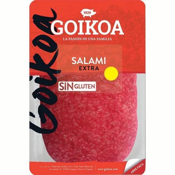 Salami extra GOIKOA, bandeja 70 g - 1 ud - Imagen del producto en Findit