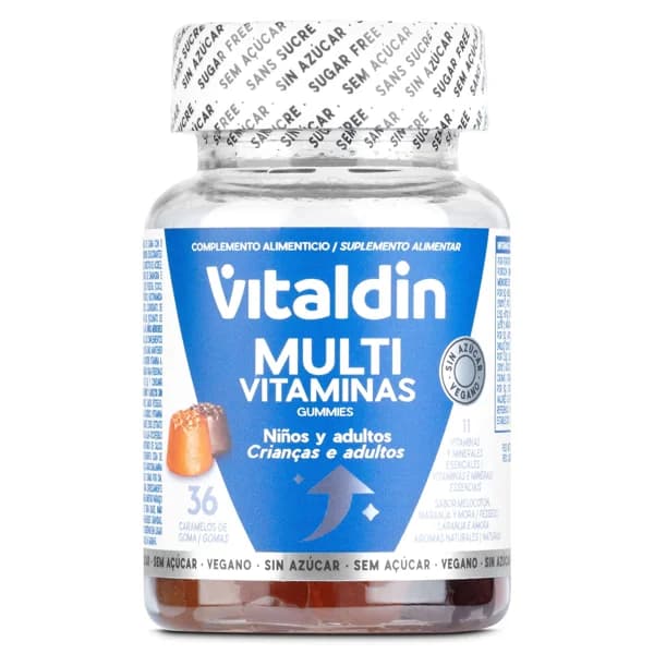 Gominolas de multivitaminas Vitaldin frasco 90 g - 35 ud - Imagen del producto en Findit