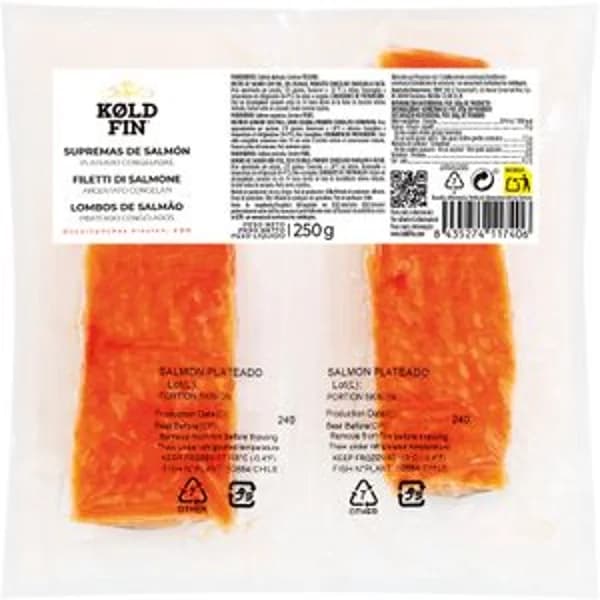 Porciones Salmón Plateado Congelado - 0.25 kg - Imagen del producto en Findit