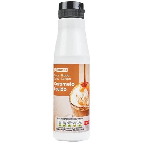 Sirope de caramelo EROSKI, bote 300 g - 0.3 kg - Imagen del producto en Findit