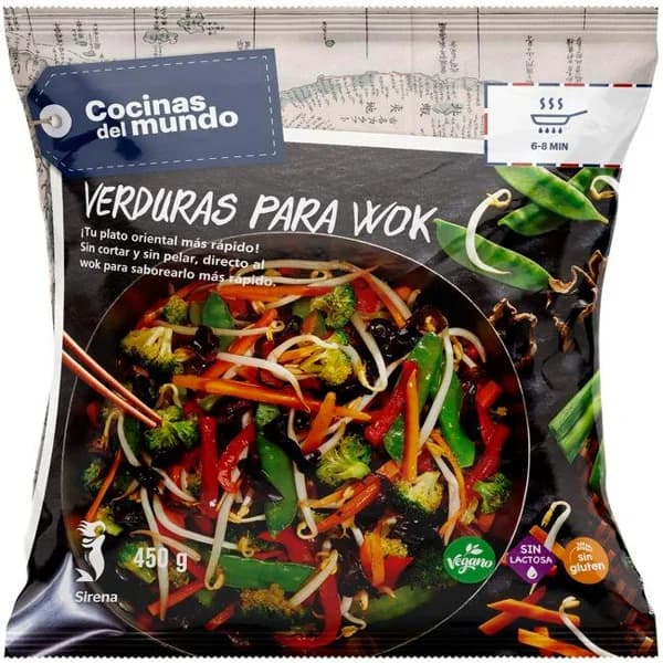 Verduras para wok LA SIRENA, bolsa 450 g - 1 ud - Imagen del producto en Findit