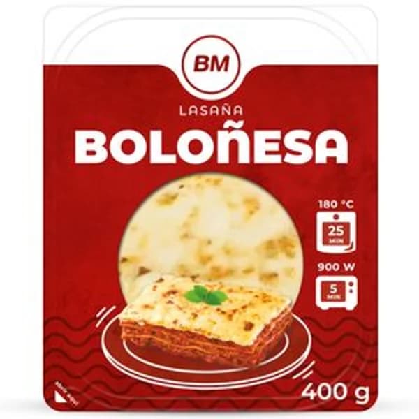 Lasaña boloñesa 400 g - 0.4 kg - Imagen del producto en Findit