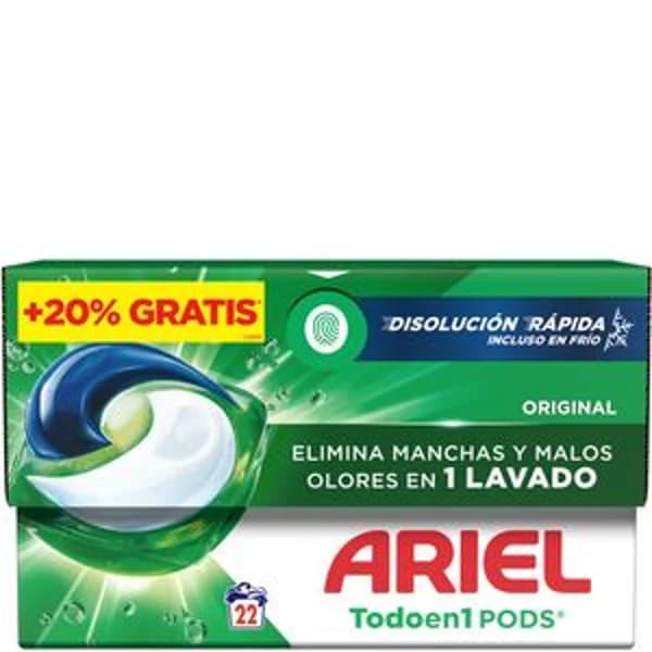 Detergente pods original 18+4 lavados - 21.93 ud - Imagen del producto en Findit