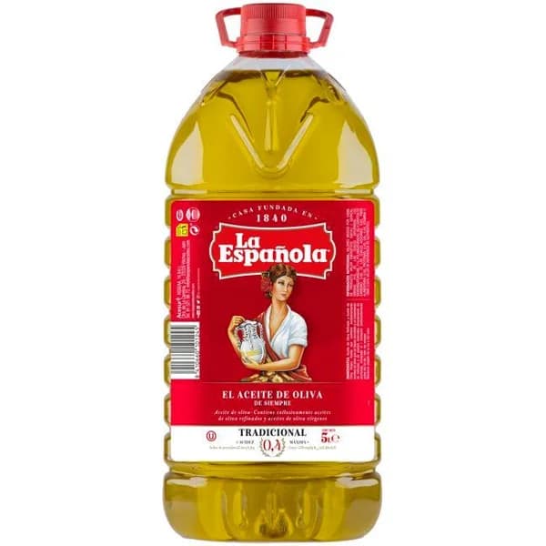 Aceite de oliva 0,4º LA ESPAÑOLA, garrafa 5 litros - 5 l - Imagen del producto en Findit