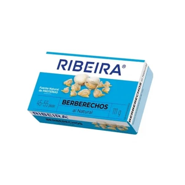 Berberechos al natural 45-55 pequeño Ribeira 63 g - 0.06 kg - Imagen del producto en Findit