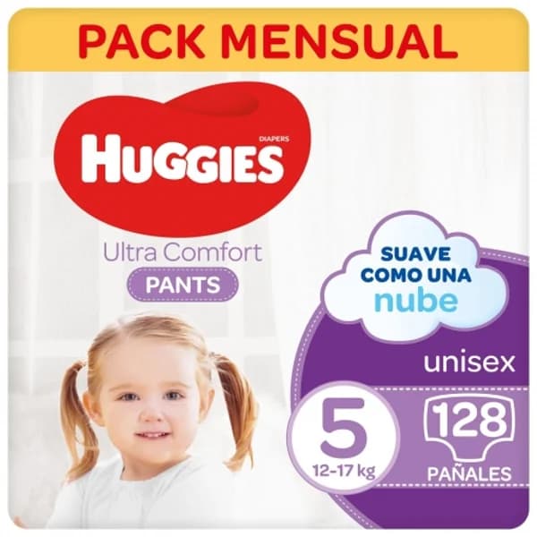 Pants ultra comfort Huggies T5 (12-17 kg) 128 ud. - 126.67 ud - Imagen del producto en Findit