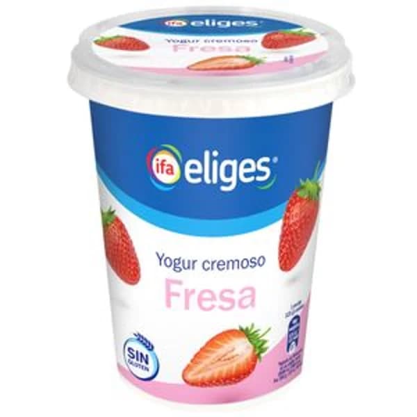 Yogur cremoso sabor fresa 500 g - 0.5 kg - Imagen del producto en Findit