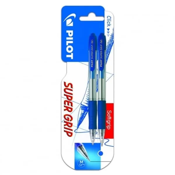 Pack 2 Bolígrafos Tinta Base de Aceite Súper Grip Azules - 2.01 ud - Imagen del producto en Findit