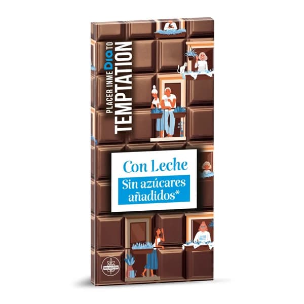 Chocolate con leche sin azúcares añadidos Temptation de Dia 100 g - 0.1 kg - Imagen del producto en Findit