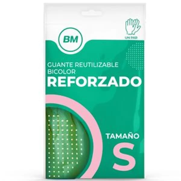 Guantes de goma bicolor reforzado talla S 1 par - 1 ud - Imagen del producto en Findit